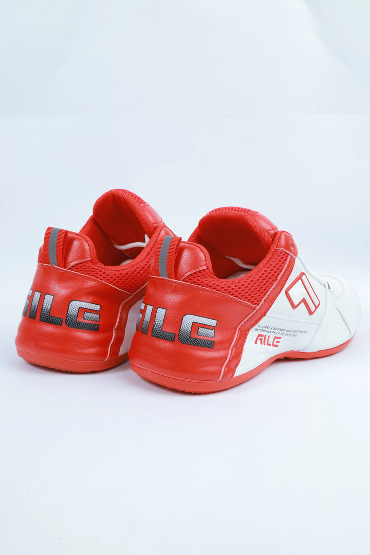 White/Red Performance Sports Shoes