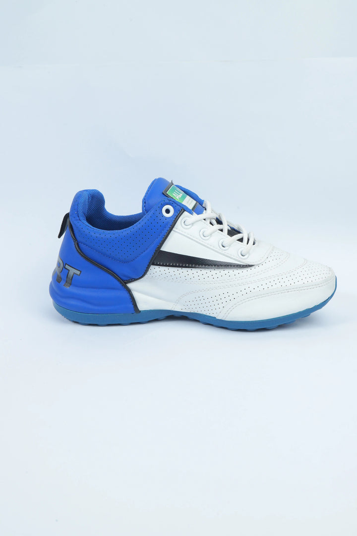 White/Blue Active Lifestyle Shoes