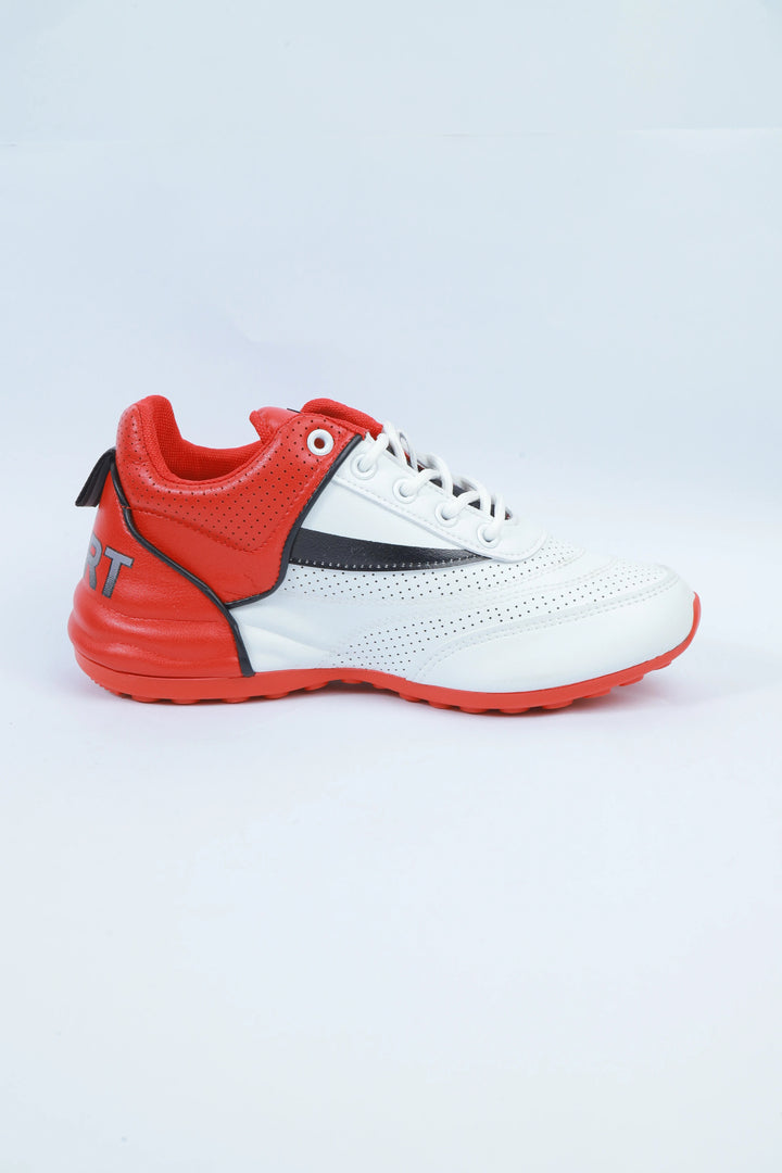 White/Red Active Lifestyle Shoes