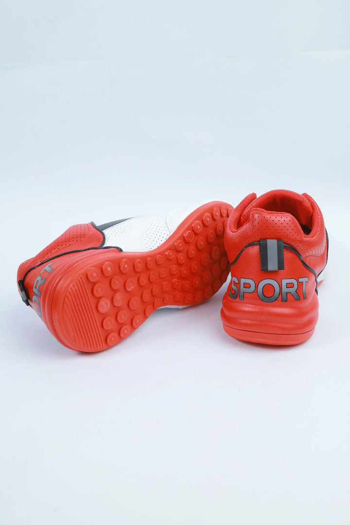 White/Red Active Lifestyle Shoes