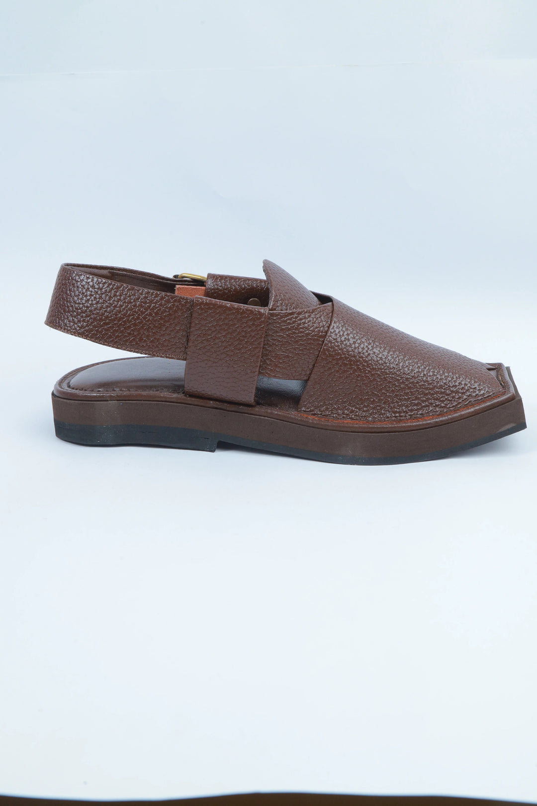 Brown Milled Kaptan Classic Traditional Chappal