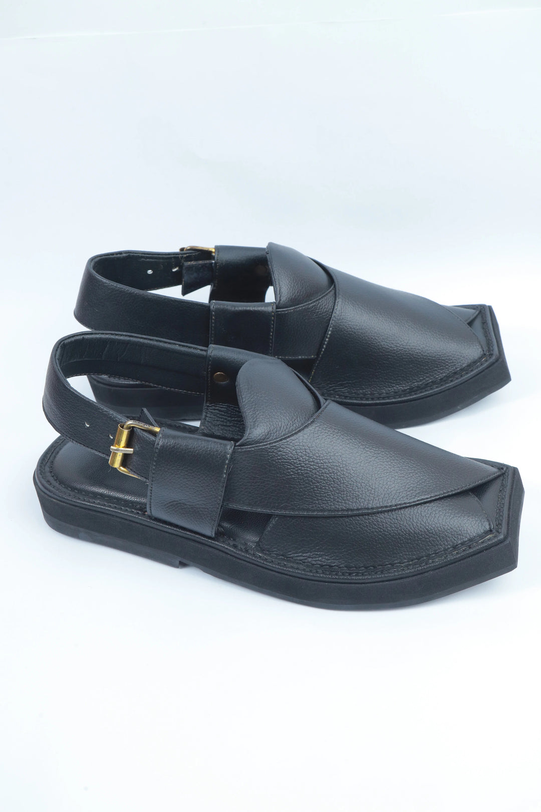 Black Kaptan Classic Traditional Chappal