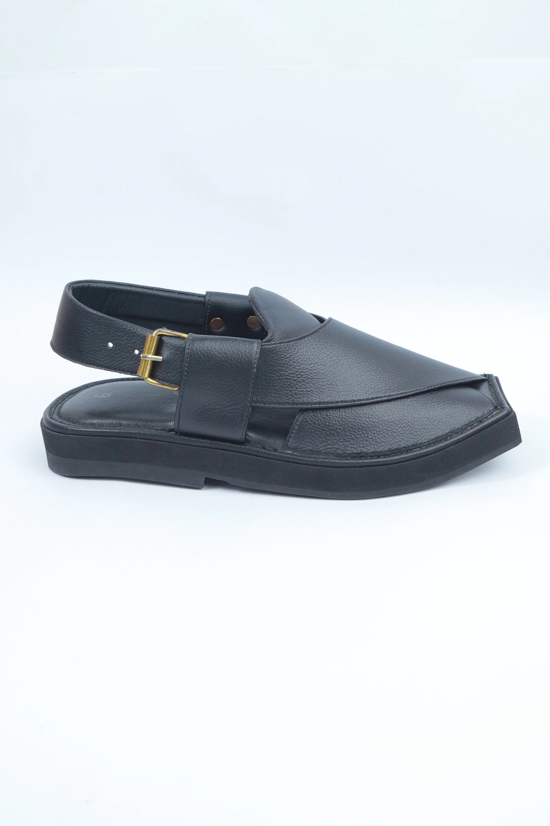 Black Kaptan Classic Traditional Chappal