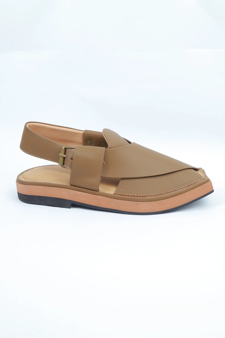 Light Brown Kaptan Classic Traditional Chappal