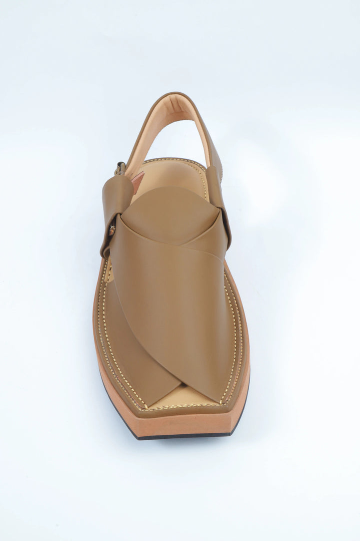 Light Brown Kaptan Classic Traditional Chappal