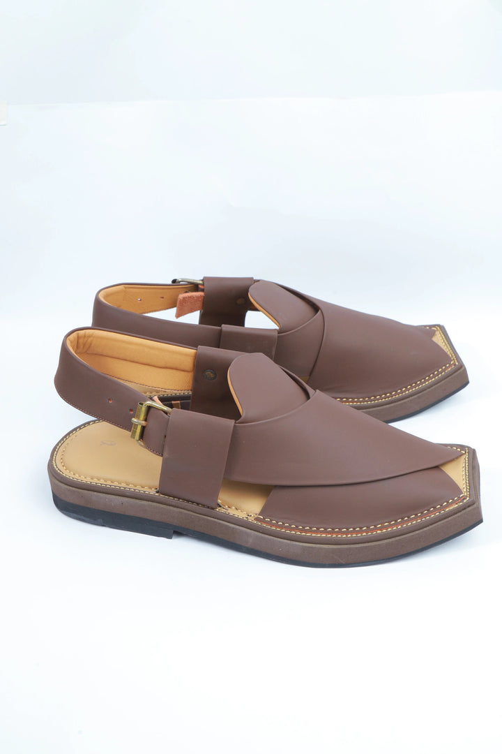Dark Brown Kaptan Classic Traditional Chappal