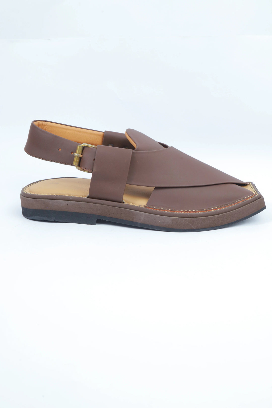 Dark Brown Kaptan Classic Traditional Chappal