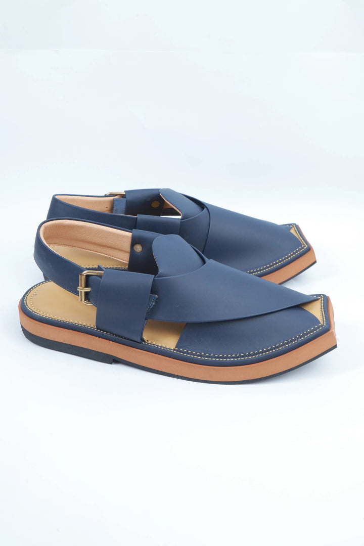 Blue Kaptan Classic Traditional Chappal