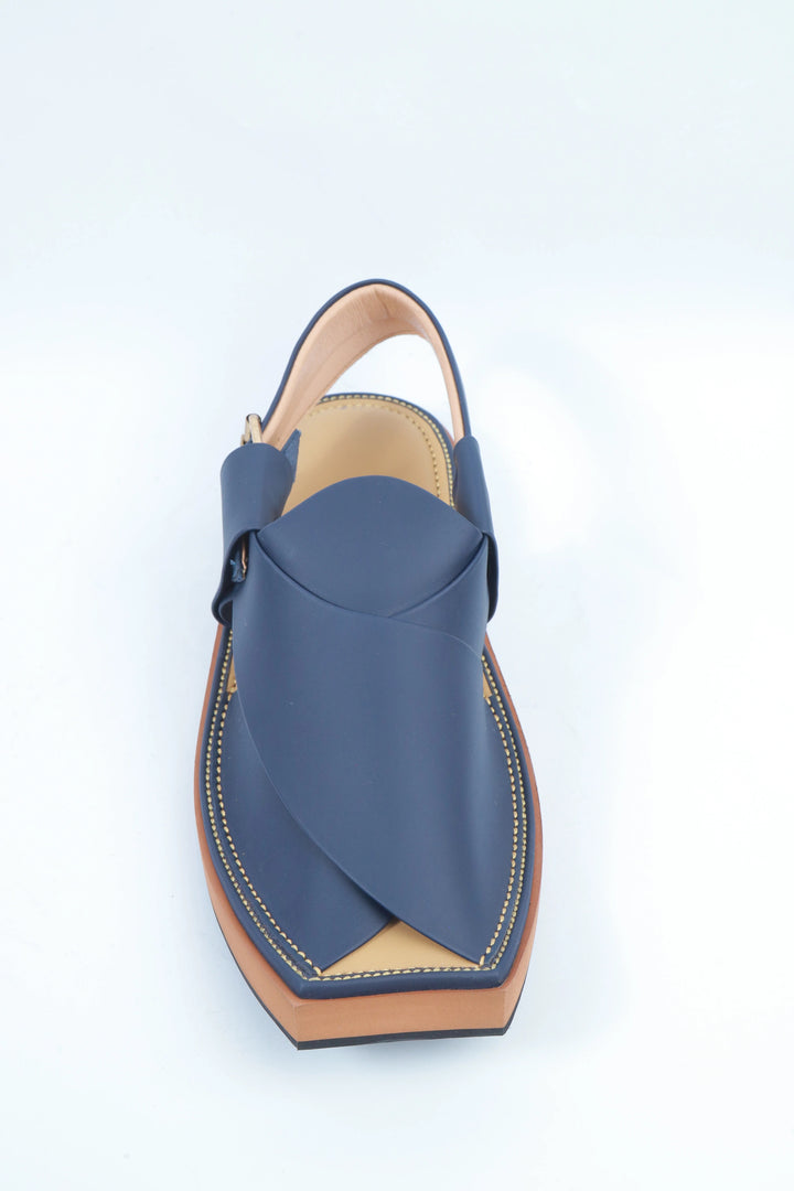 Blue Kaptan Classic Traditional Chappal