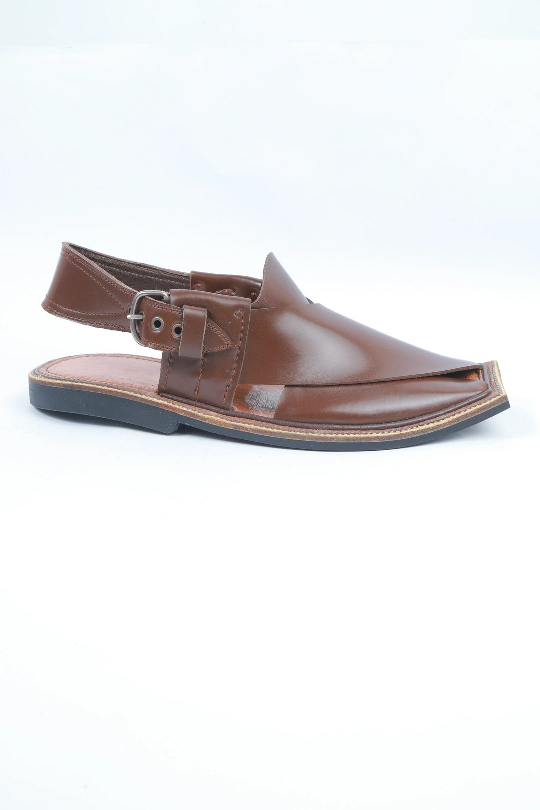 Brown Original Leather Charsadda Chappal