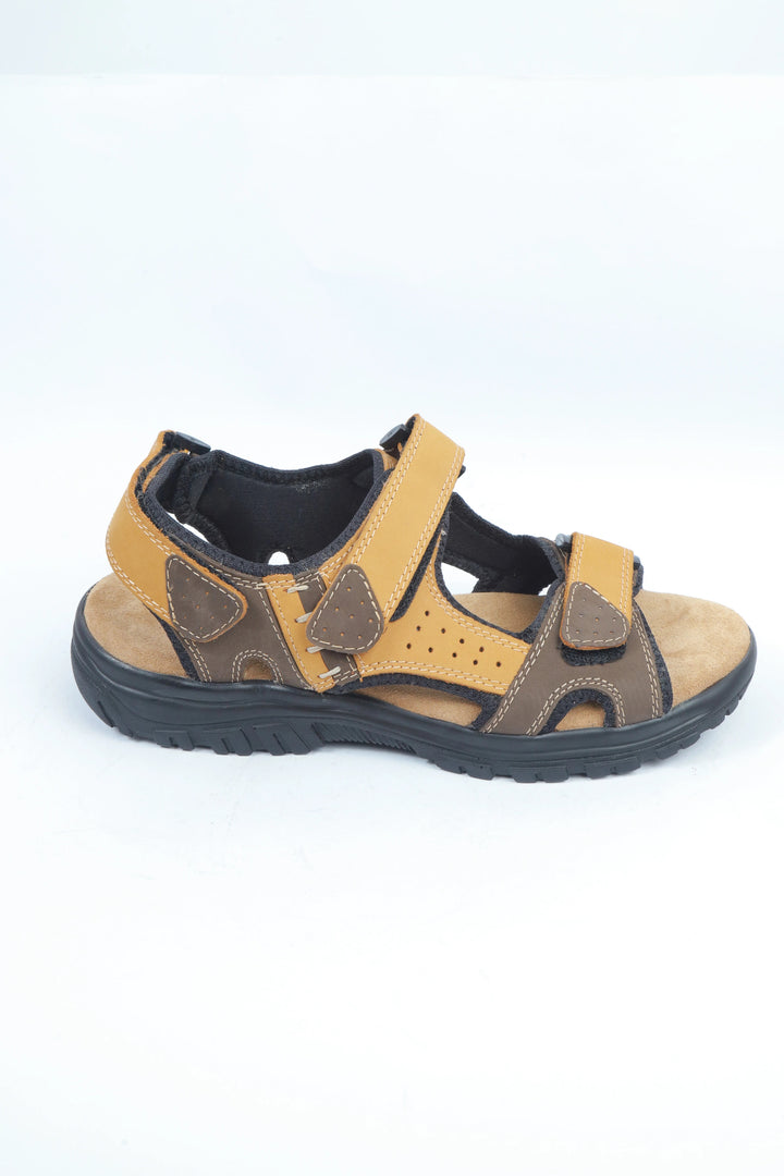 Nubuck Leather Tan Yellow Sandal