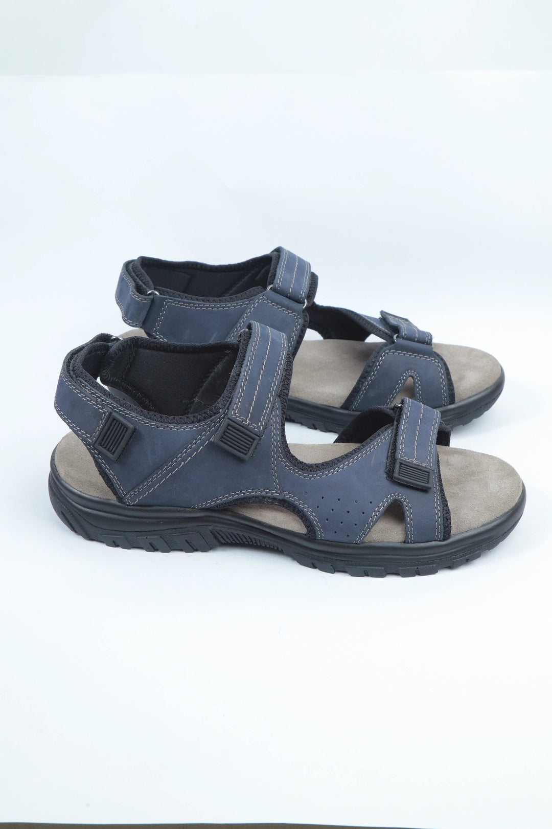 Nubuck Leather Navy Blue Sandal