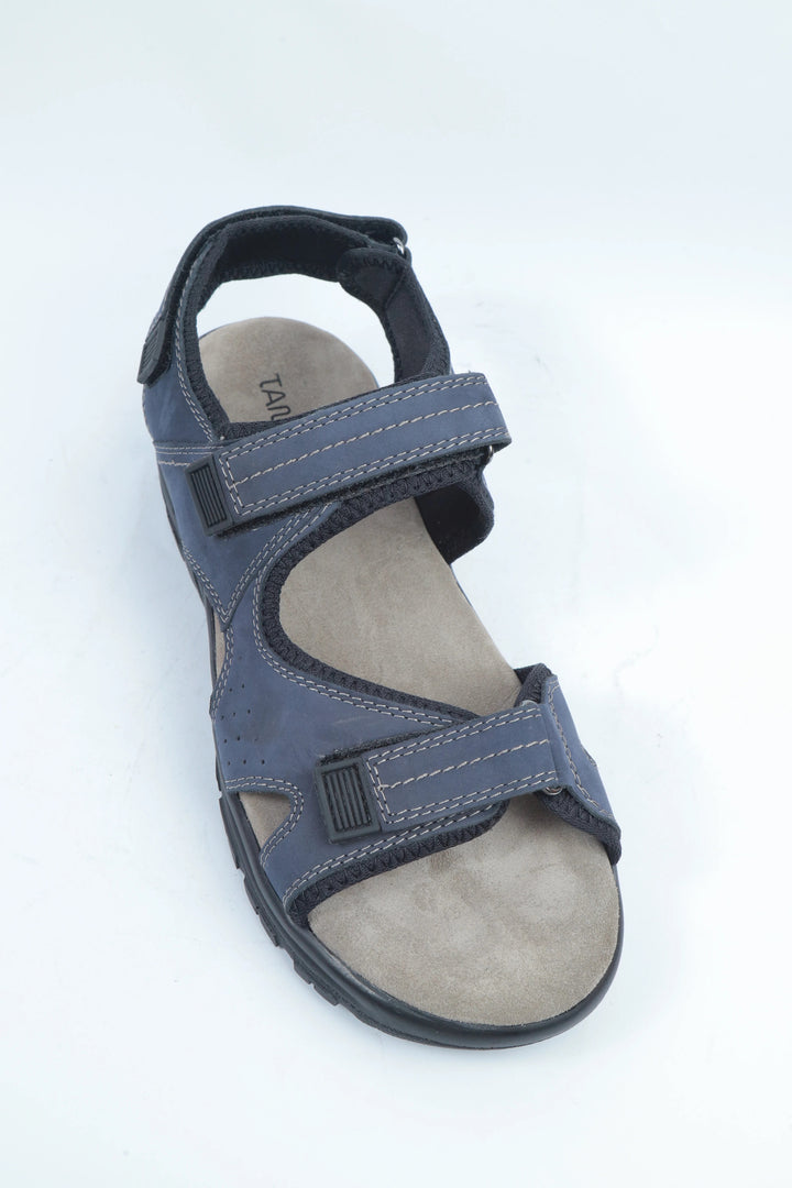 Nubuck Leather Navy Blue Sandal