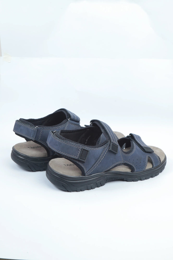 Nubuck Leather Navy Blue Sandal