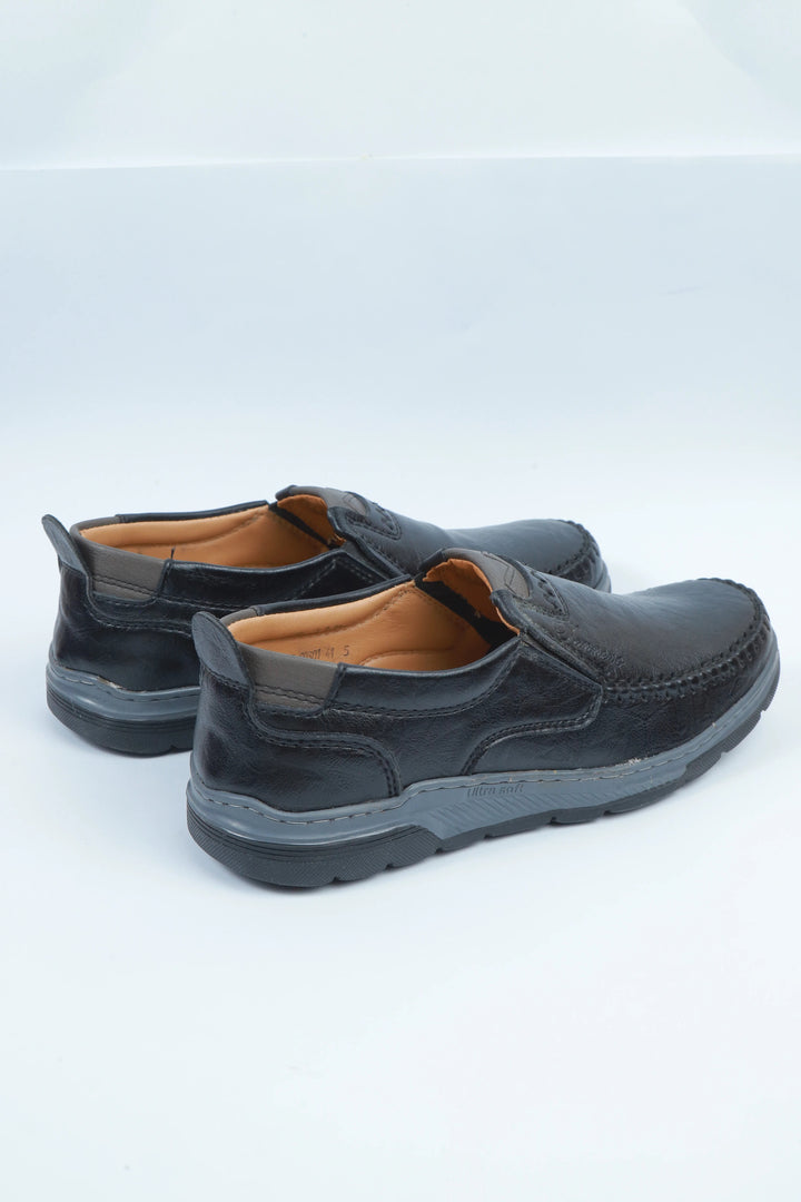 Black Comfort Medicated Casual Shoes