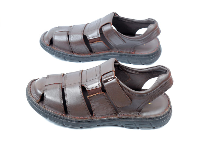 Elegant Dark Brown Comfort Sandal