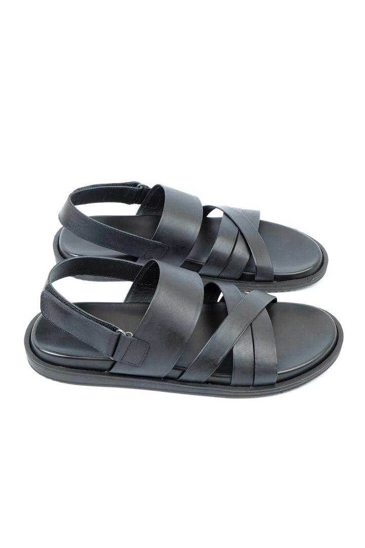 Luxury Black Leather Sandal