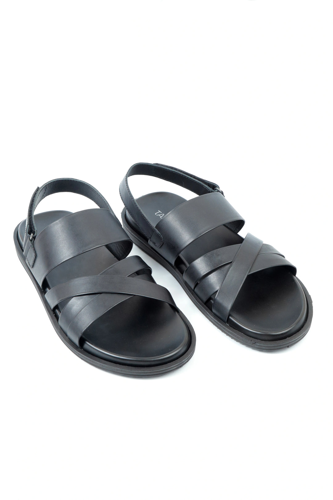 Luxury Black Leather Sandal
