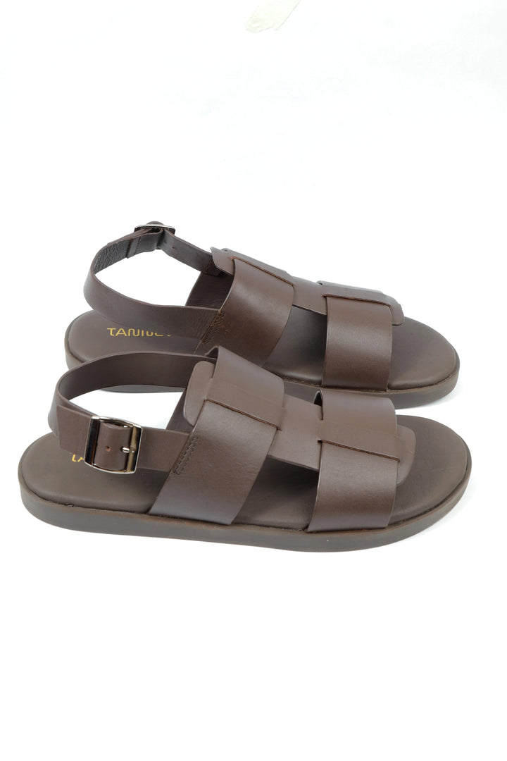 Classic Dark Brown Leather Sandal