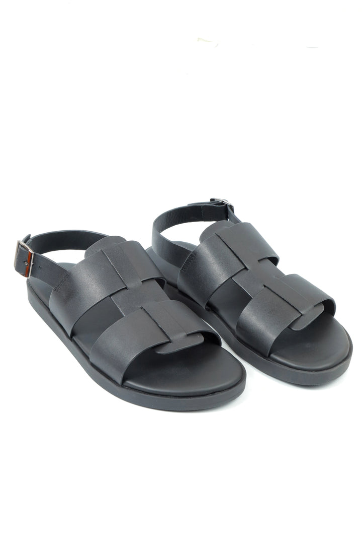 Classic Black Leather Sandal