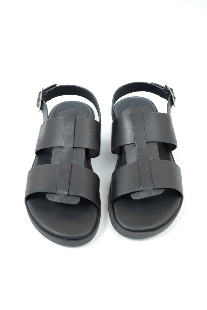 Classic Black Leather Sandal