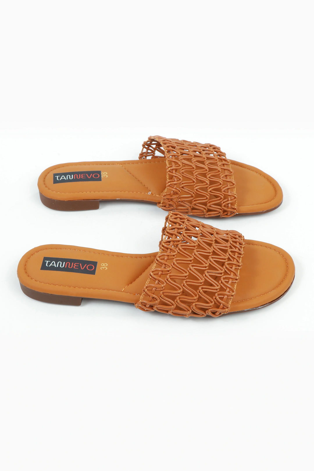 Camel Woven Flat Slipper for Women