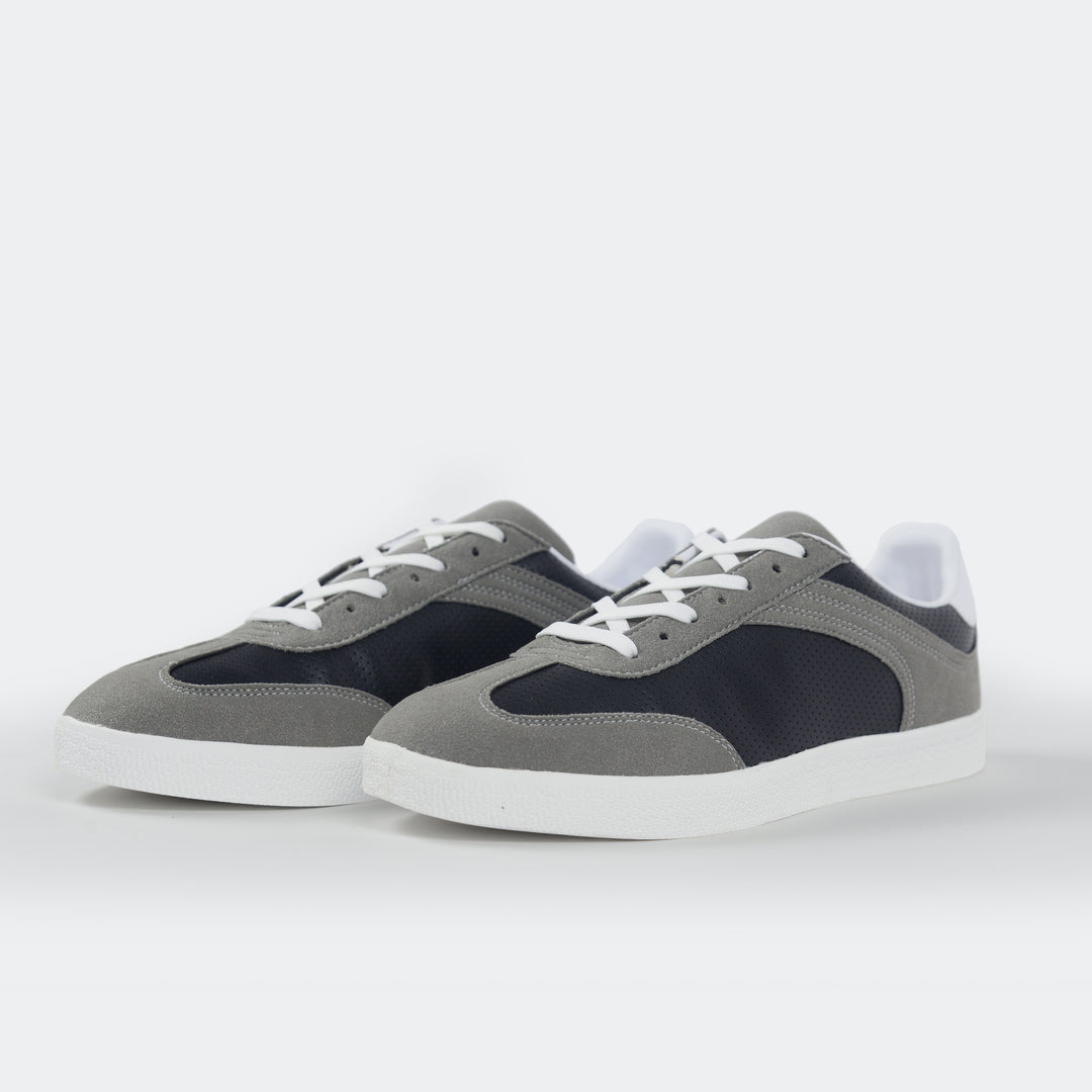 Grey & Black Casual Sneakers for Men – Lightweight Everyday Comfort