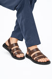 Brown Leather Strap Sandal