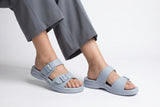 Blue Luxe PU Medicated Slipper