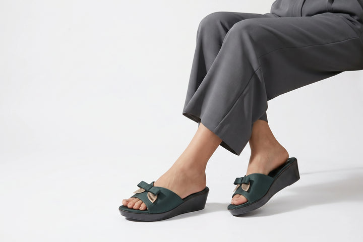 Green Premium PU Medicated Slipper