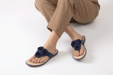 Elegant Navy Blue Medicated Slipper