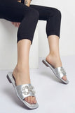Silver Elegant Occasion Slipper