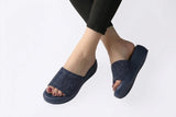 Luxury Navy Designer Medicated Slipper