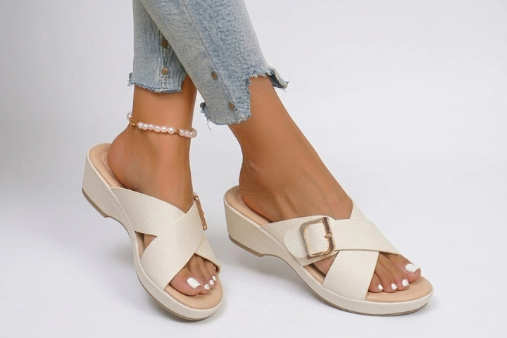 Cream Elegant Premium Medicated Slipper