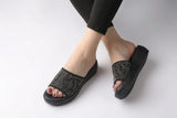 Luxury Black Designer Medicated Slipper