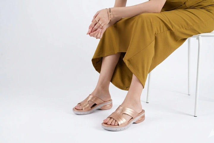 Elegant Champagne Comfort Medicated Slipper