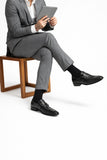 Black Modern Lace-Up Formal Shoes