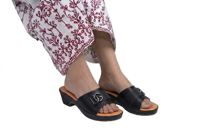 Premium Black Casual Medicated Slipper