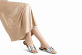 Elegant Silver Party Slipper