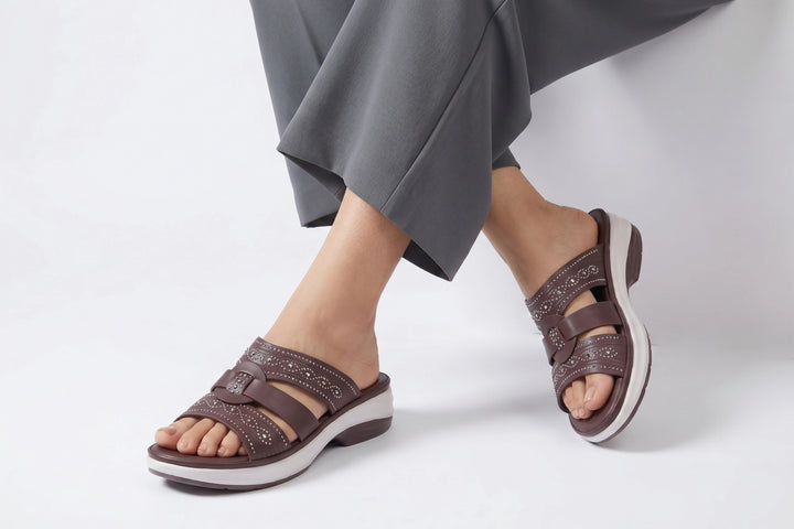 Coffee Trend PU Medicated Slipper