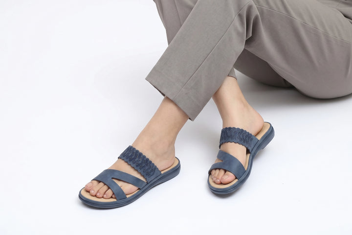 Navy Blue Medicated Slipper