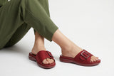 Maroon Classic PU Medicated Slipper