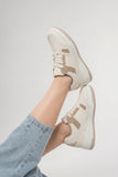 White/Mashroom Premium Jogger Sneakers