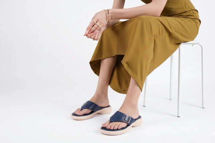 Classic Navy Premium Medicated Slipper