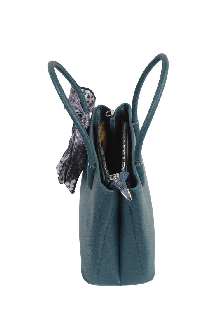 Blue Contemporary Tote Bag