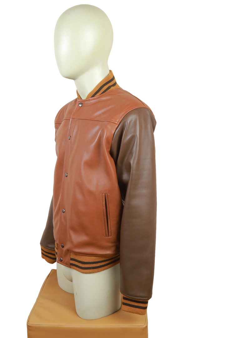 Brown Contemporary Leather Jacket