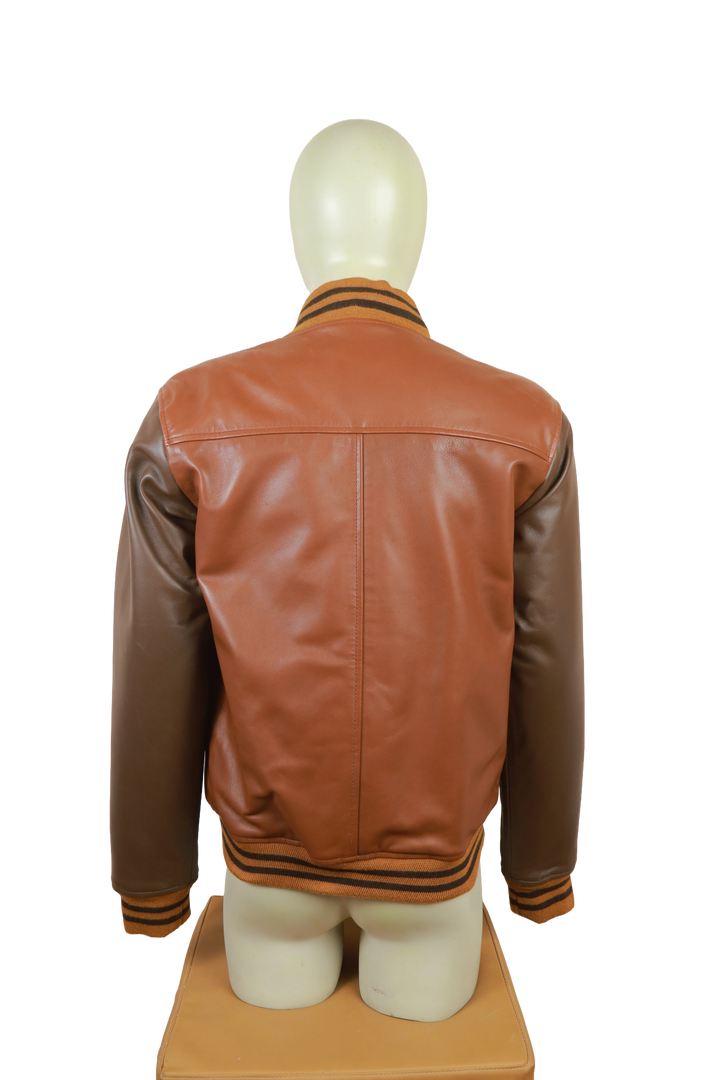 Brown Contemporary Leather Jacket