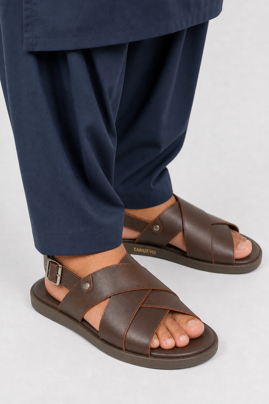 Modern Dark Brown Comfort Sandal
