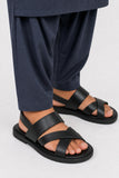 Luxury Black Leather Sandal