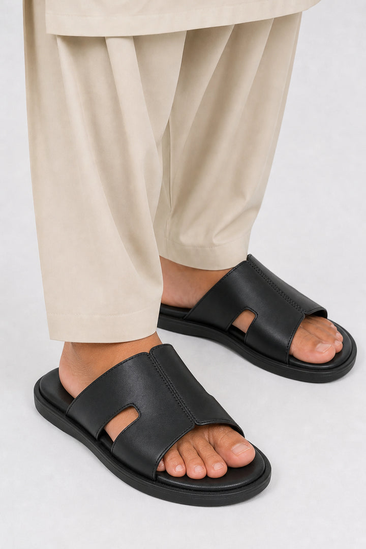 Elegant Black Comfort Slipper